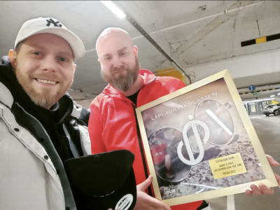 SuperStefu & Pikkis with Gold Record